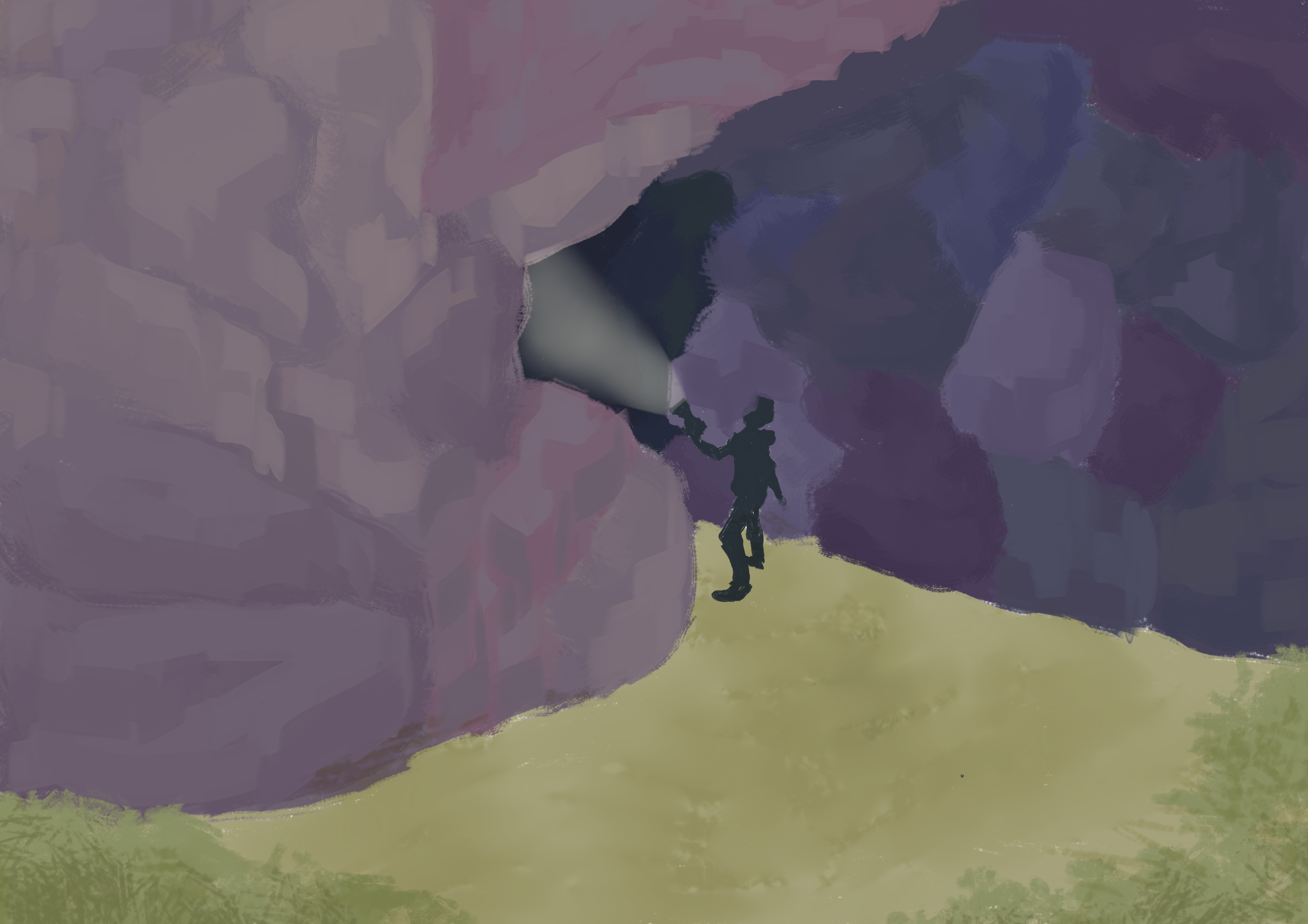 Cave Exploration Illustration