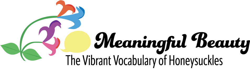 the logomark and text for the Meaningful Beauty: The Vibrant Vocabulary of Honeysuckle