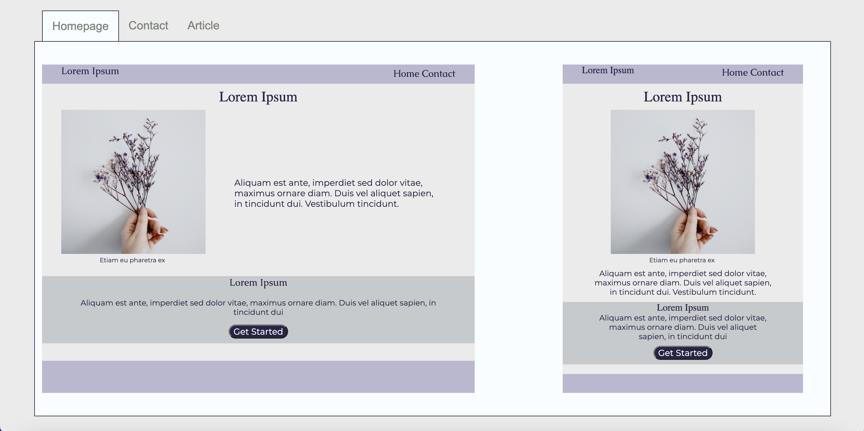 The second half of the main page of IterativeStyles and the first template