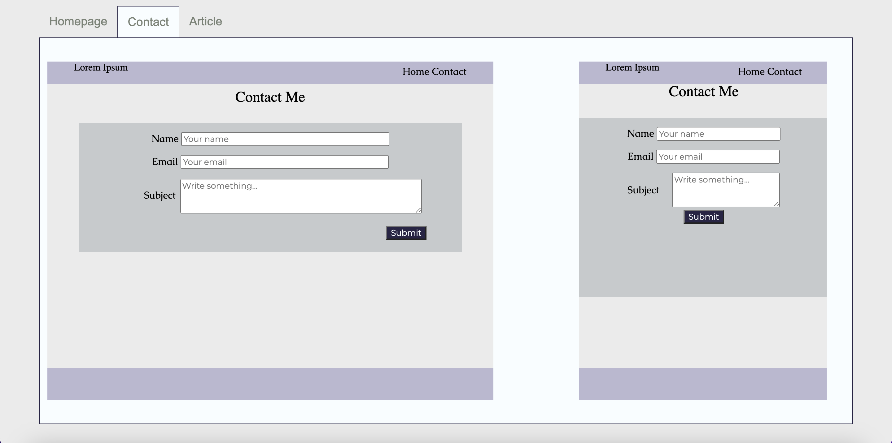 The second template of the main page of IterativeStyles