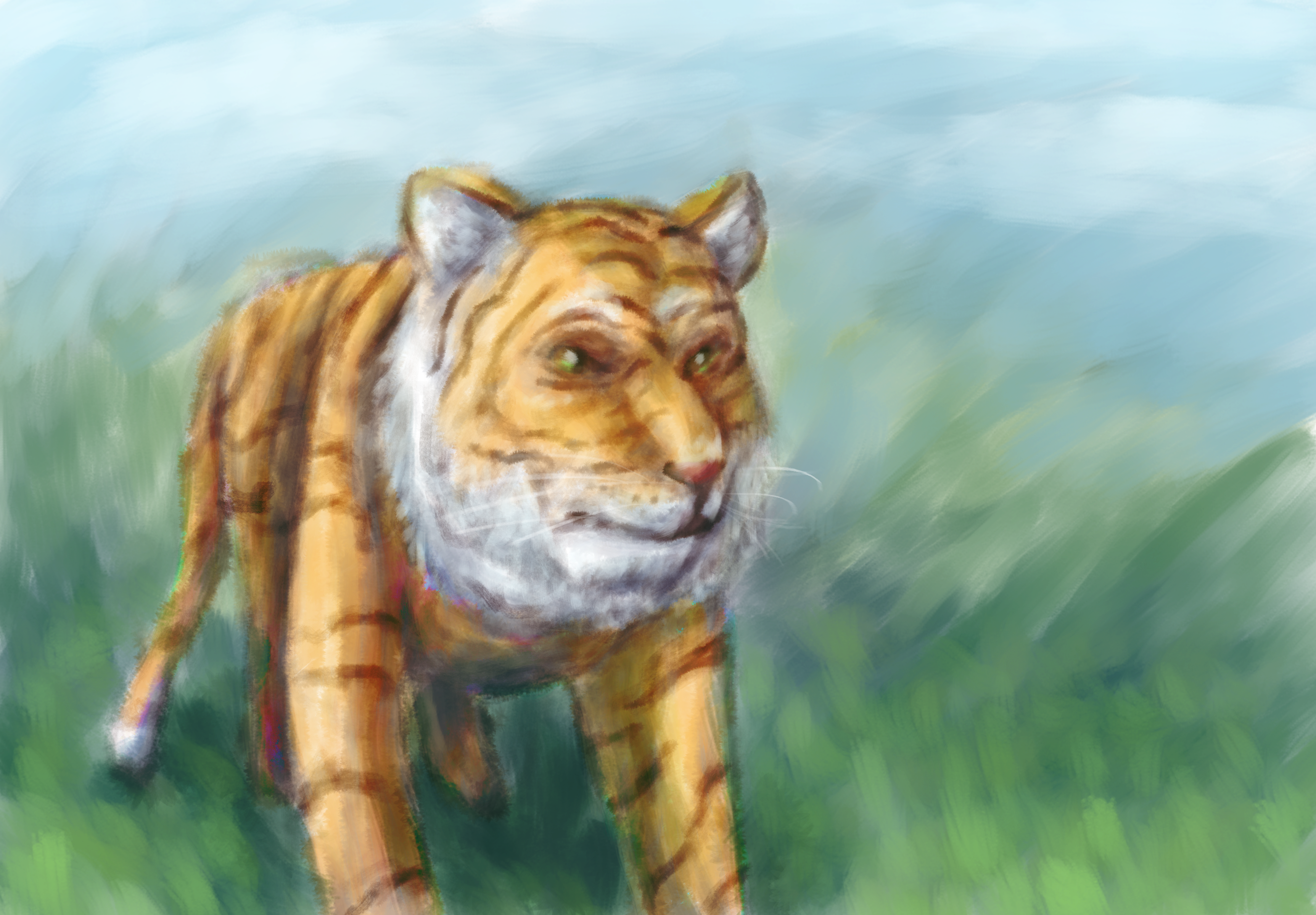 Digital tiger illustration