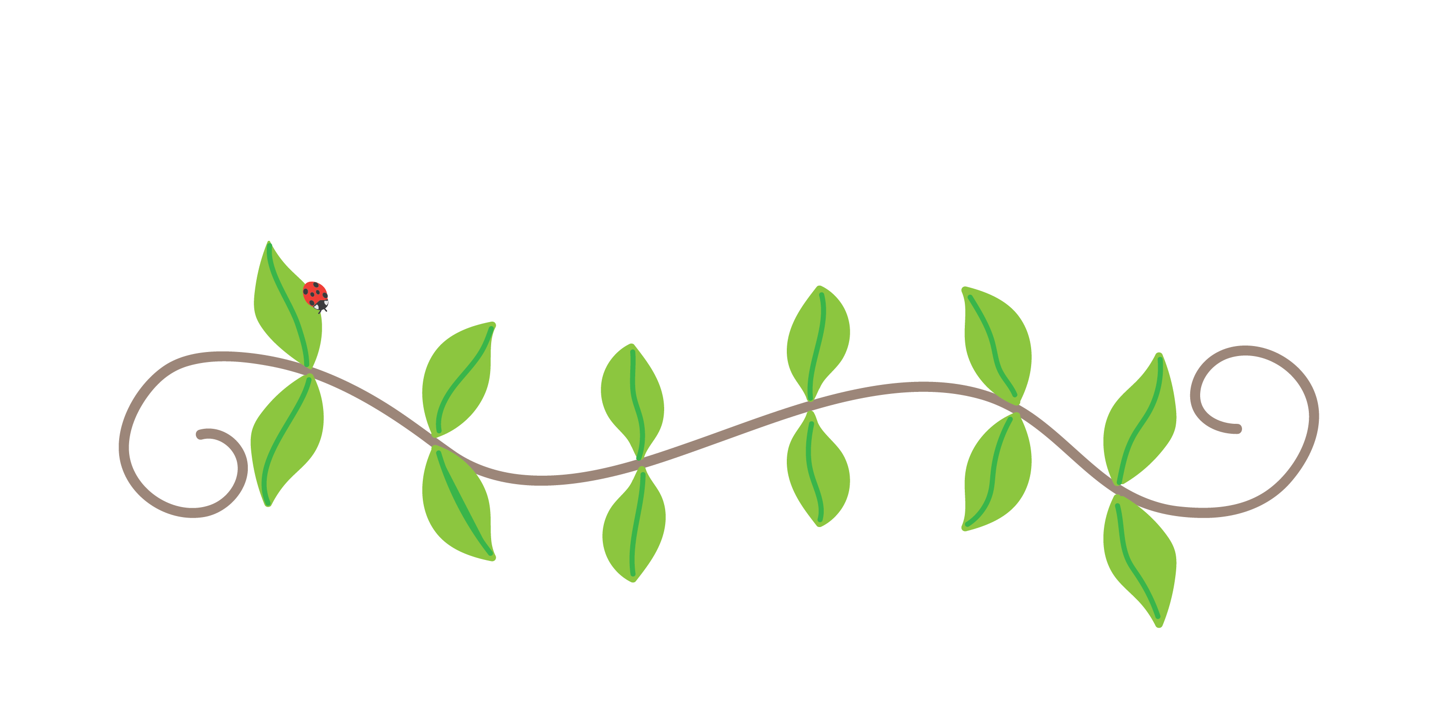 vine wall graphics with a tiny ladybug mockup